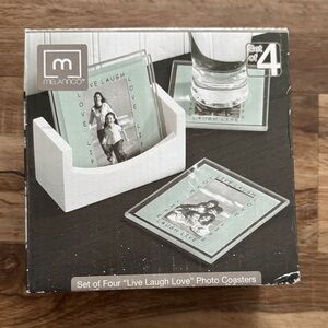 Melannco Set of 4 Photo Coasters